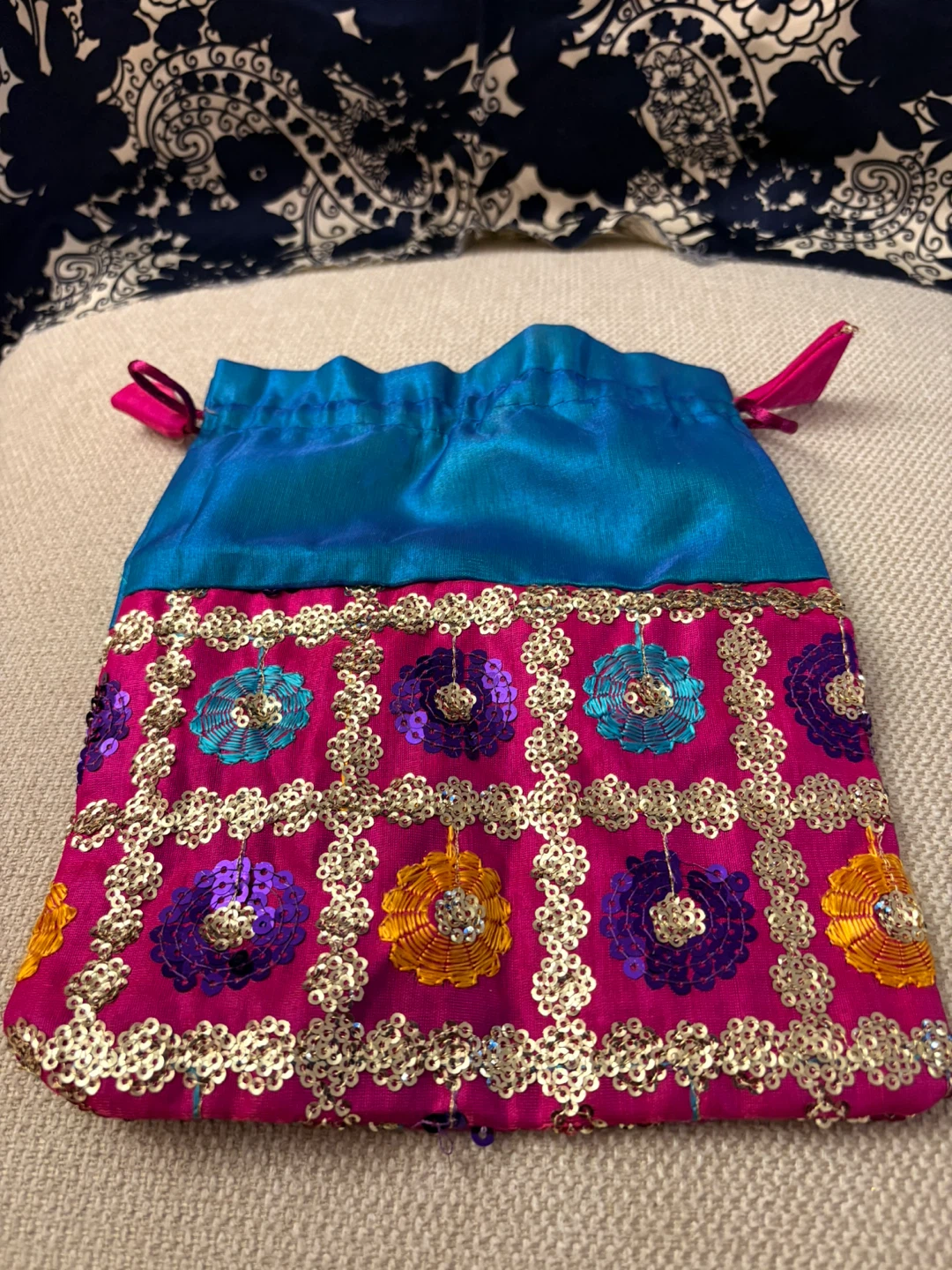 Embellished Drawstring Pouch Bag - photo 2