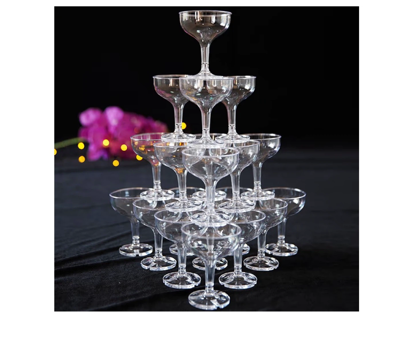 Champagne Tower Glasses - 40 Pack, 5 Oz