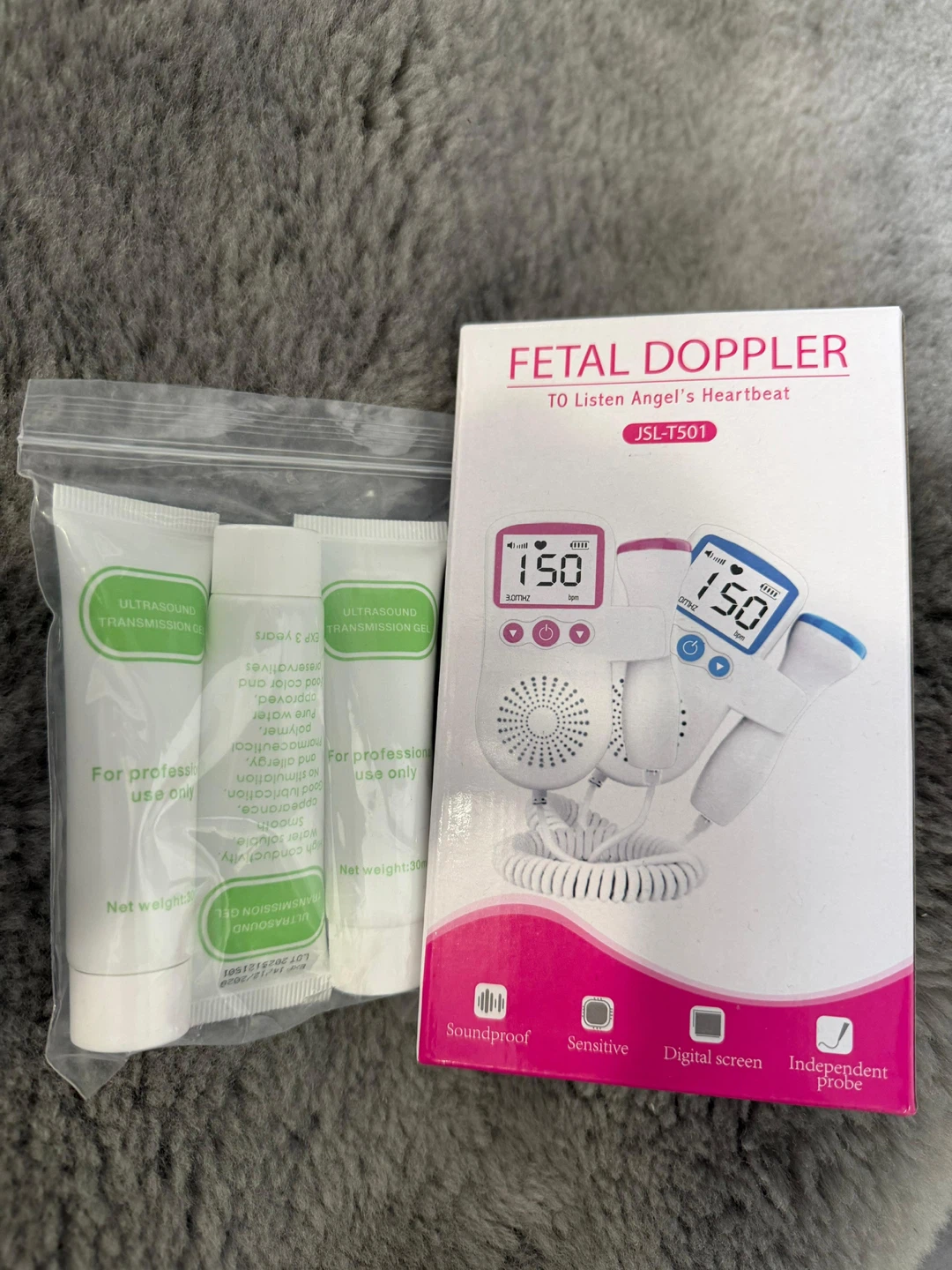 Fetal Doppler JSL-T501 with Ultrasound Gel