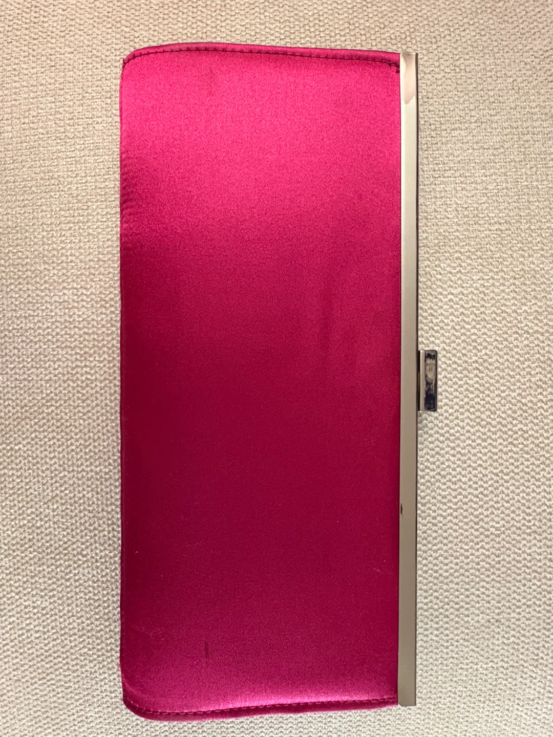 Pink Satin Pleated Clutch Evening Bag - photo 2