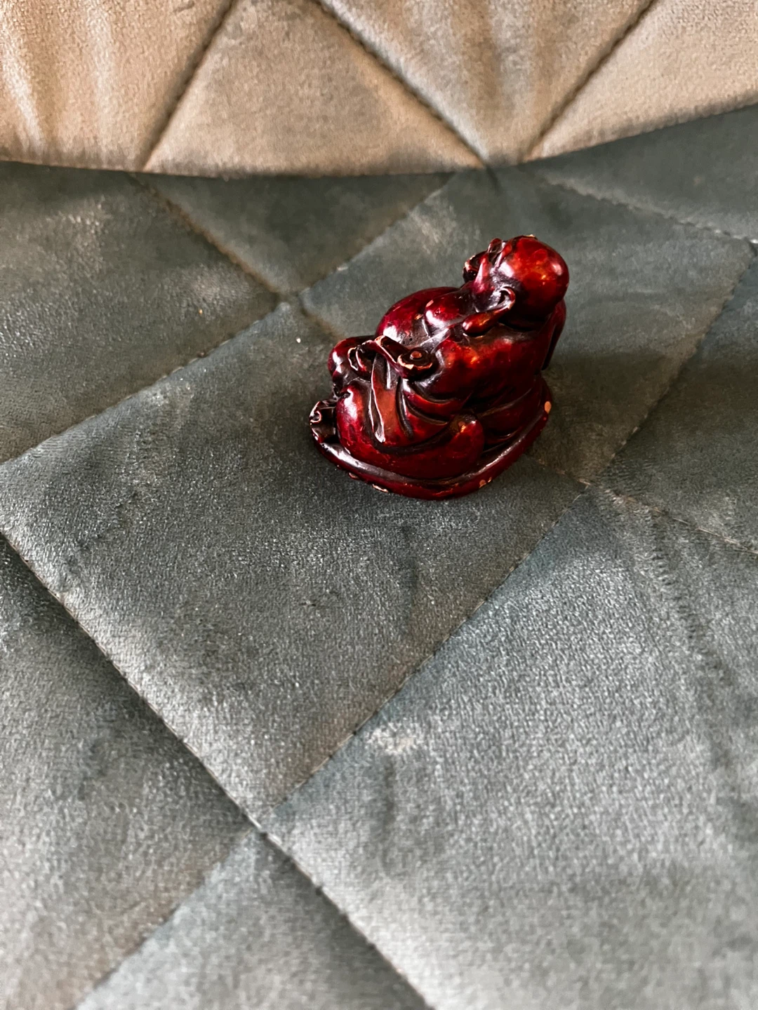 Red Laughing Buddha Figurine - photo 2