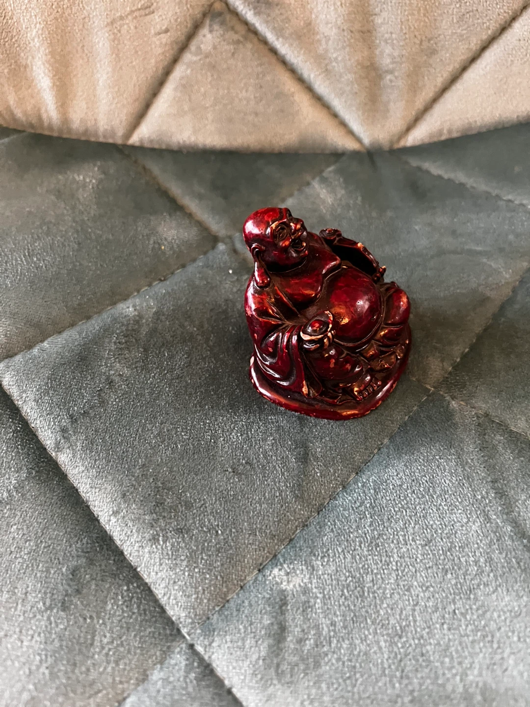 Red Laughing Buddha Figurine - photo 3