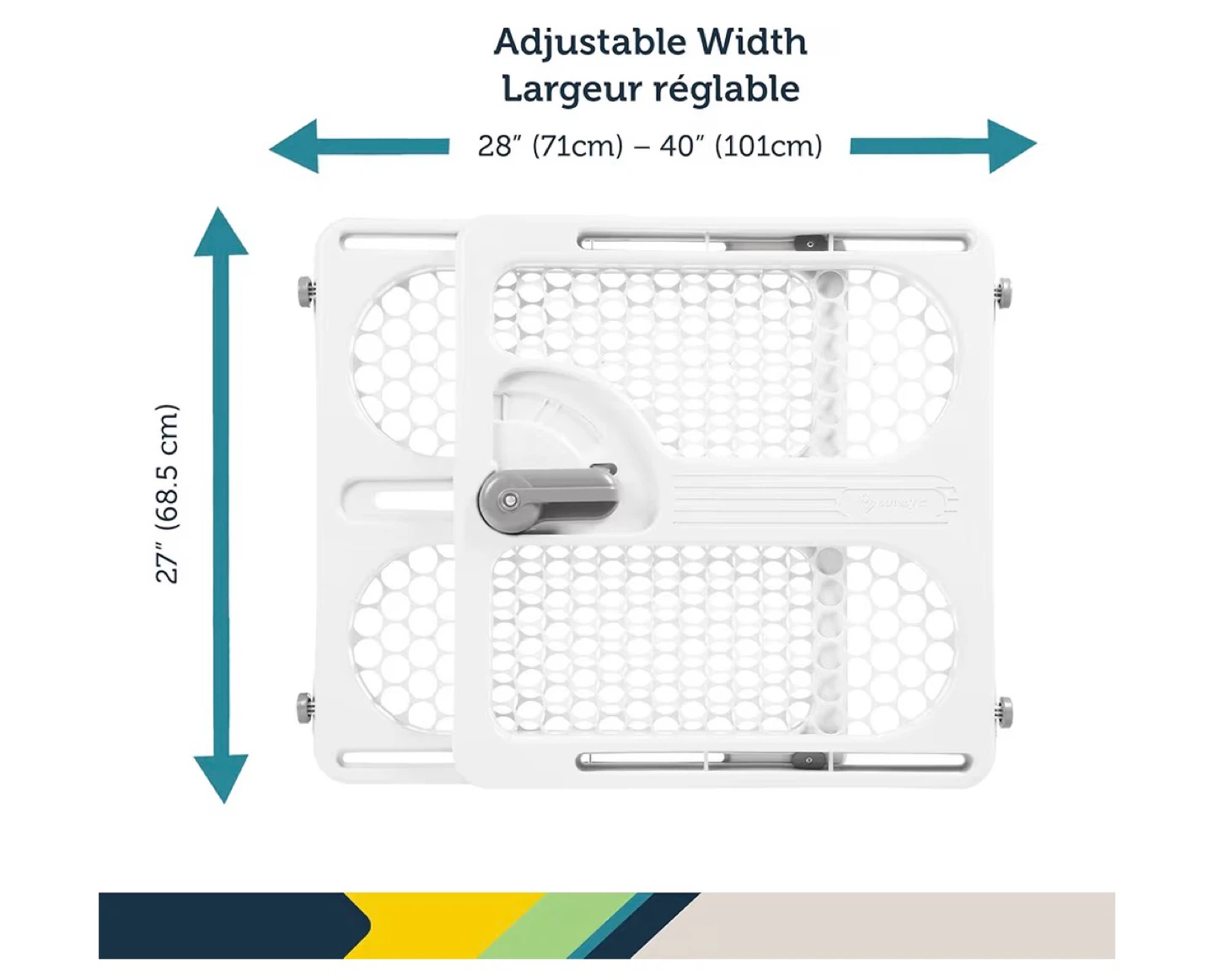 Safety 1st White Adjustable Width Baby Gate 27" x 40" - photo 3