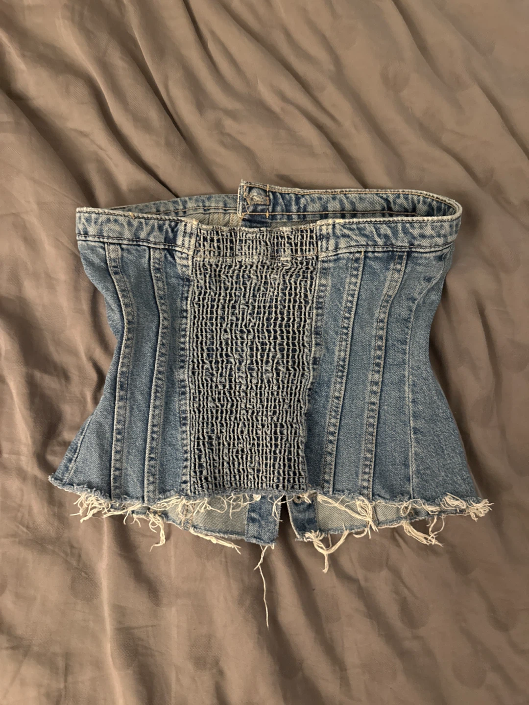 Zara Denim Corset Top - photo 4