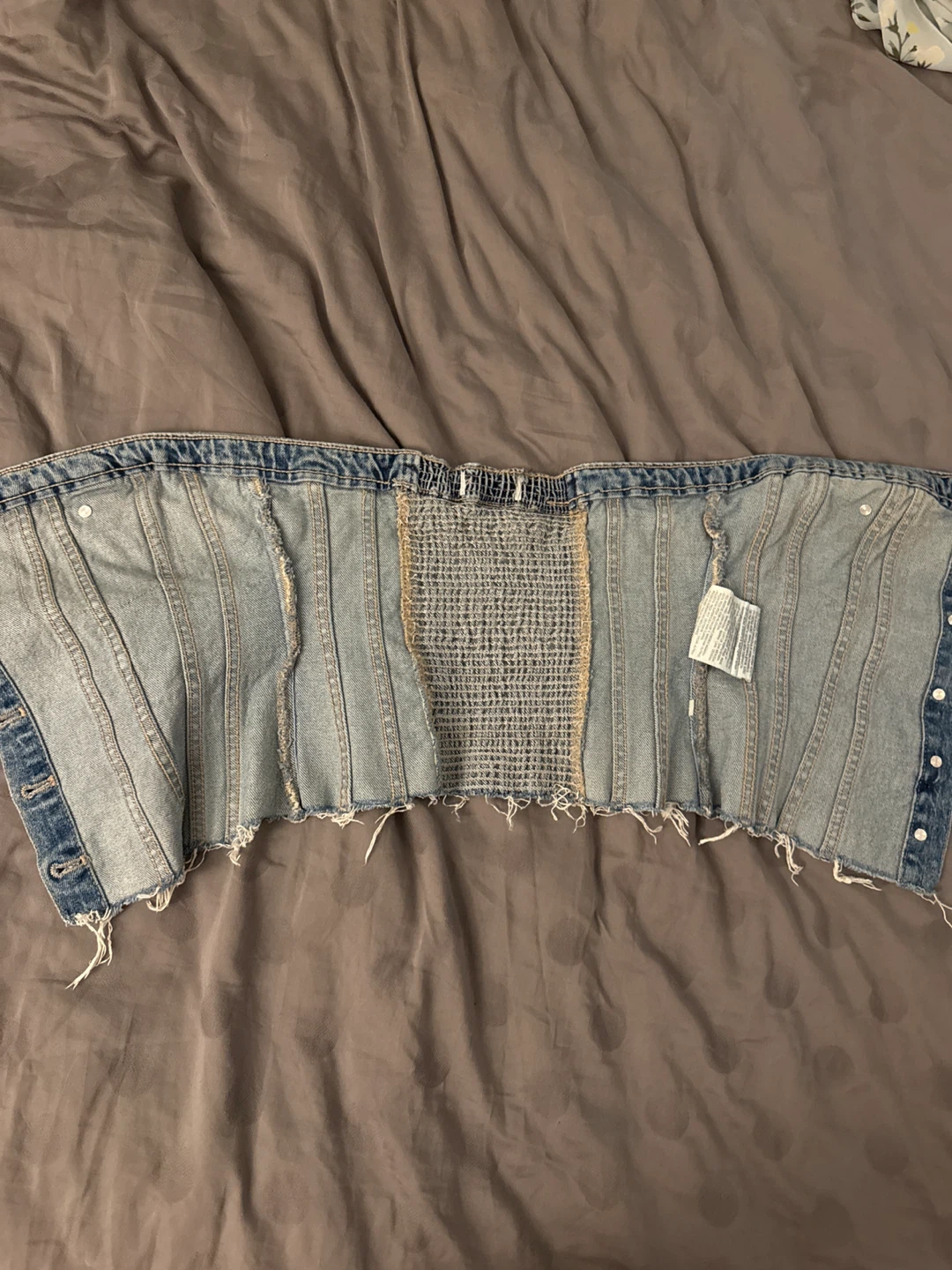 Zara Denim Corset Top - photo 2