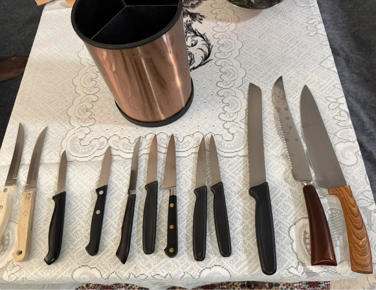 10 Kitchen Knives with rotating holder - photo 2