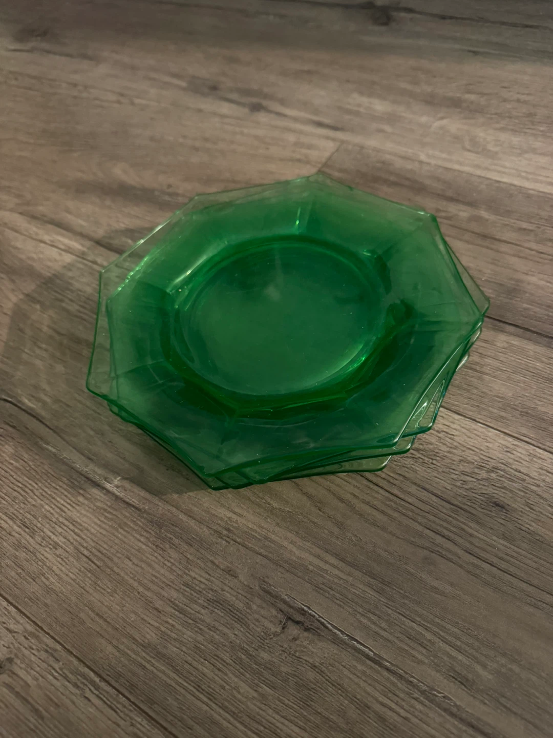 Uranium  Glass Dessert Plates - Set of 4 - photo 2