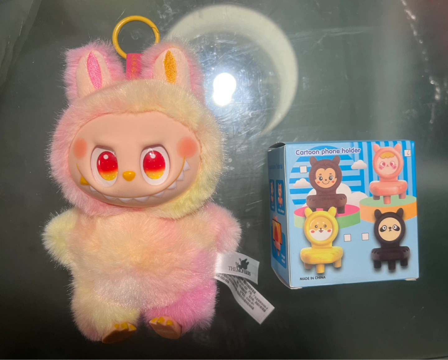 Plush Toy and Cartoon Phone Holder Set