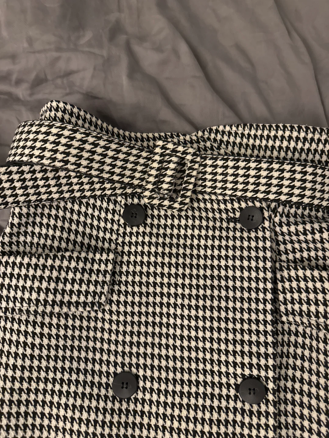 Houndstooth Skirt with Belt - photo 2