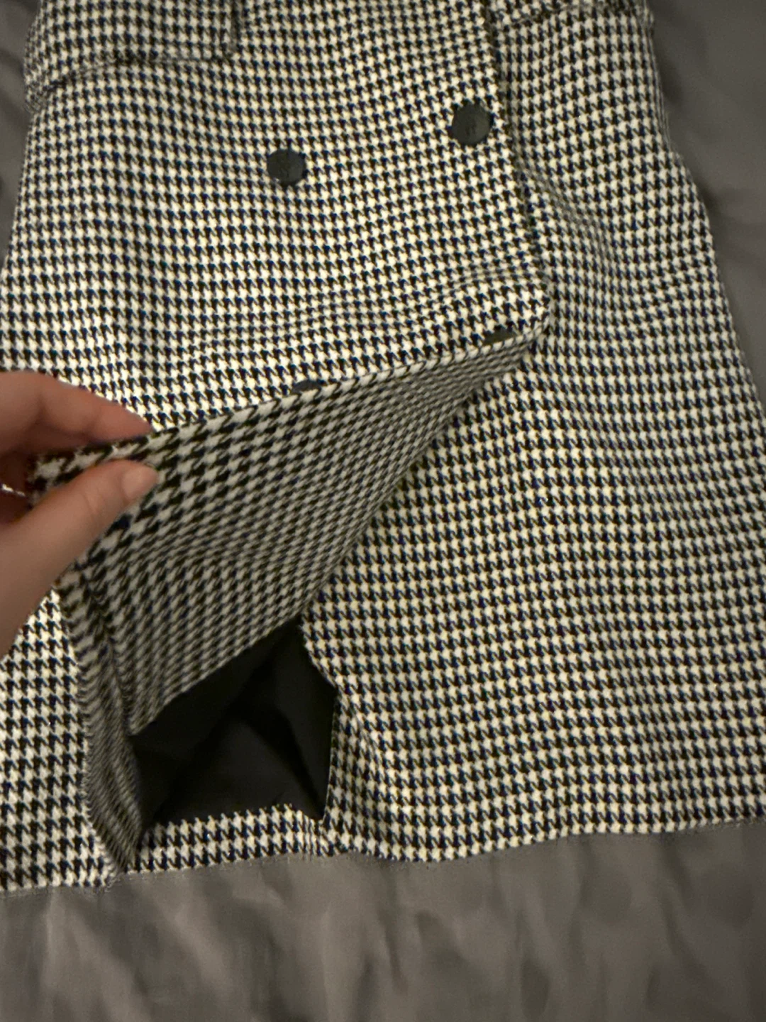 Houndstooth Skirt with Belt - photo 4