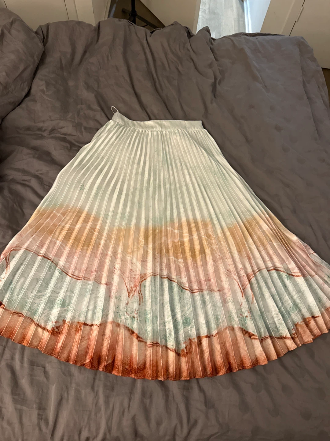 New Pleated Midi Skirt