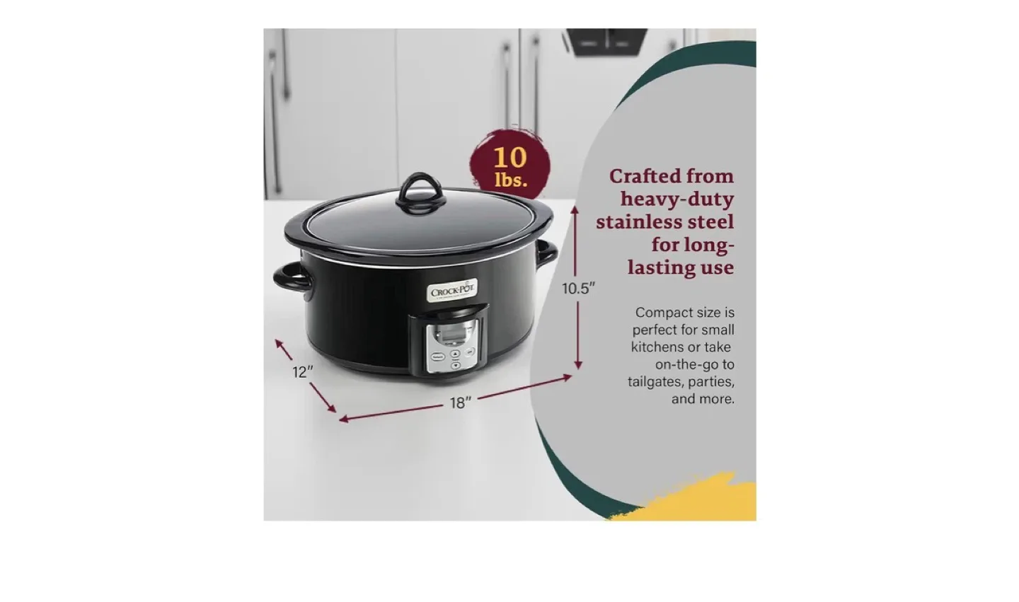 Crock-Pot 4-Quart Digital Countdown Slow Cooker - photo 3