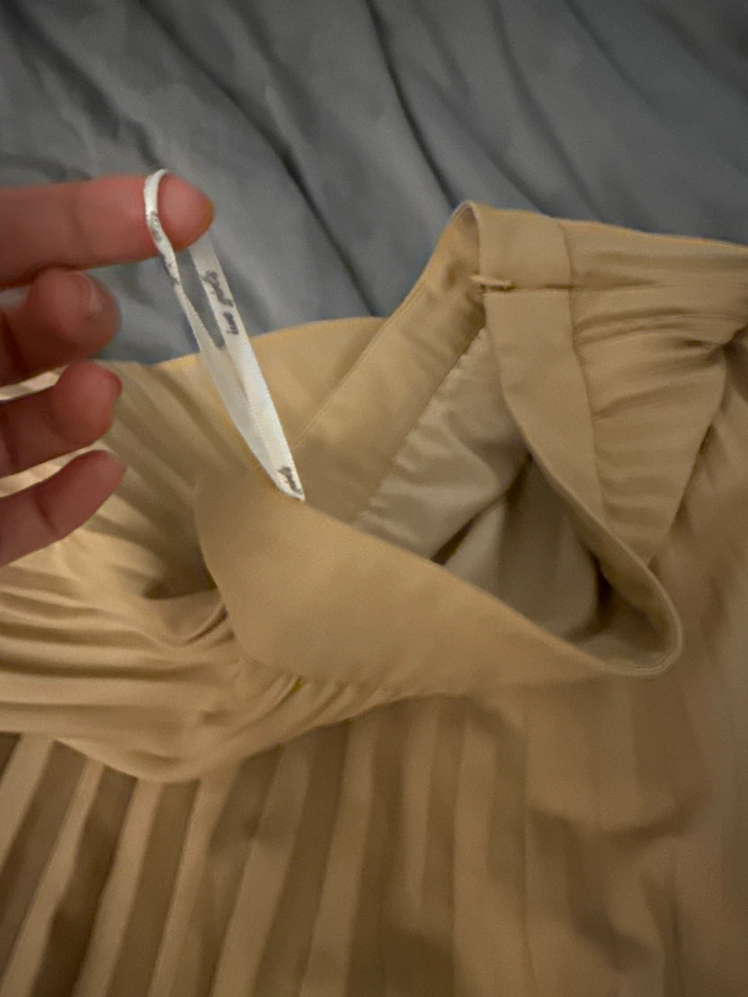 Beige Pleated Midi Skirt - photo 3