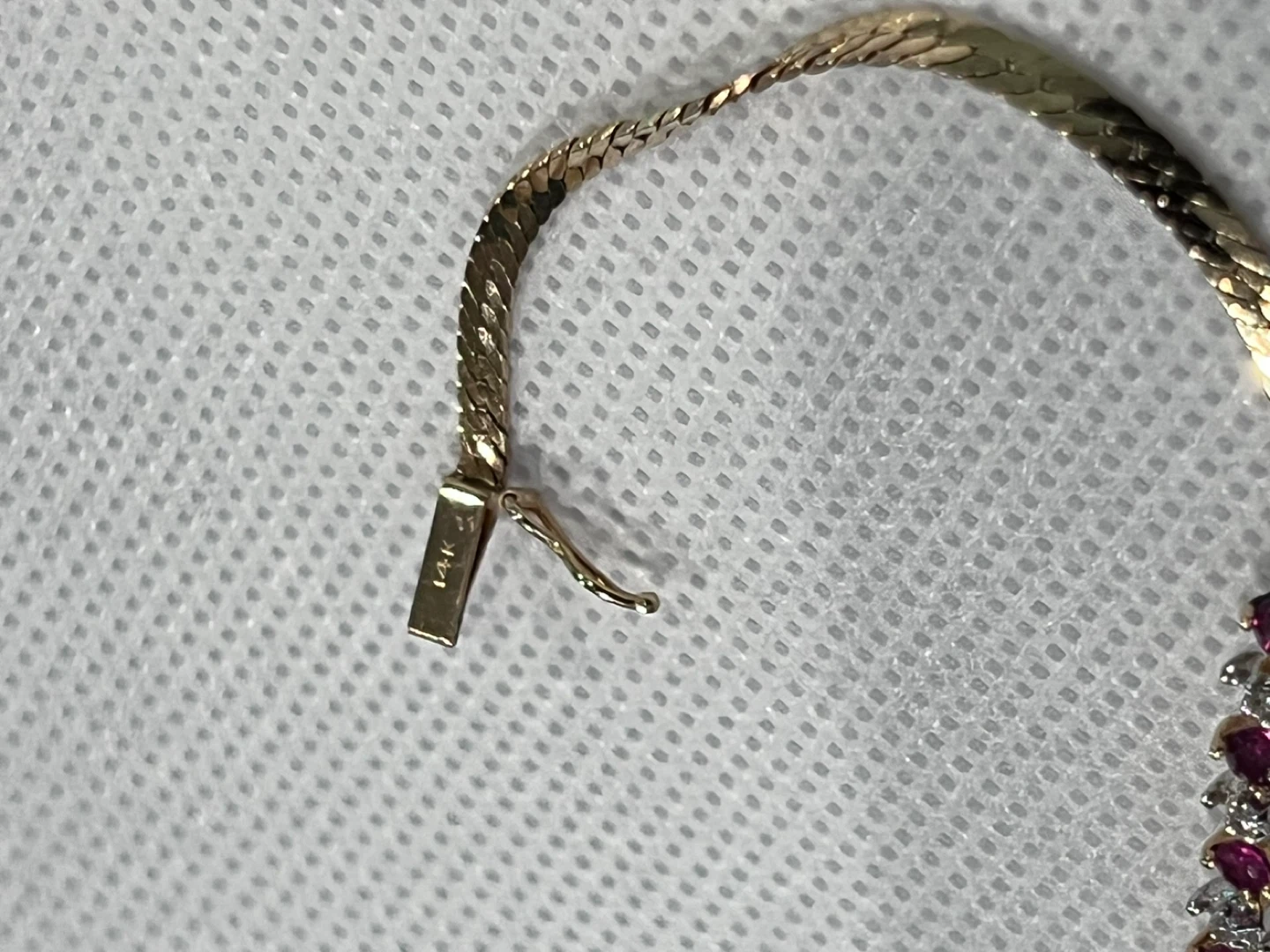 14k Gold Ruby and Diamond Bracelet - photo 3