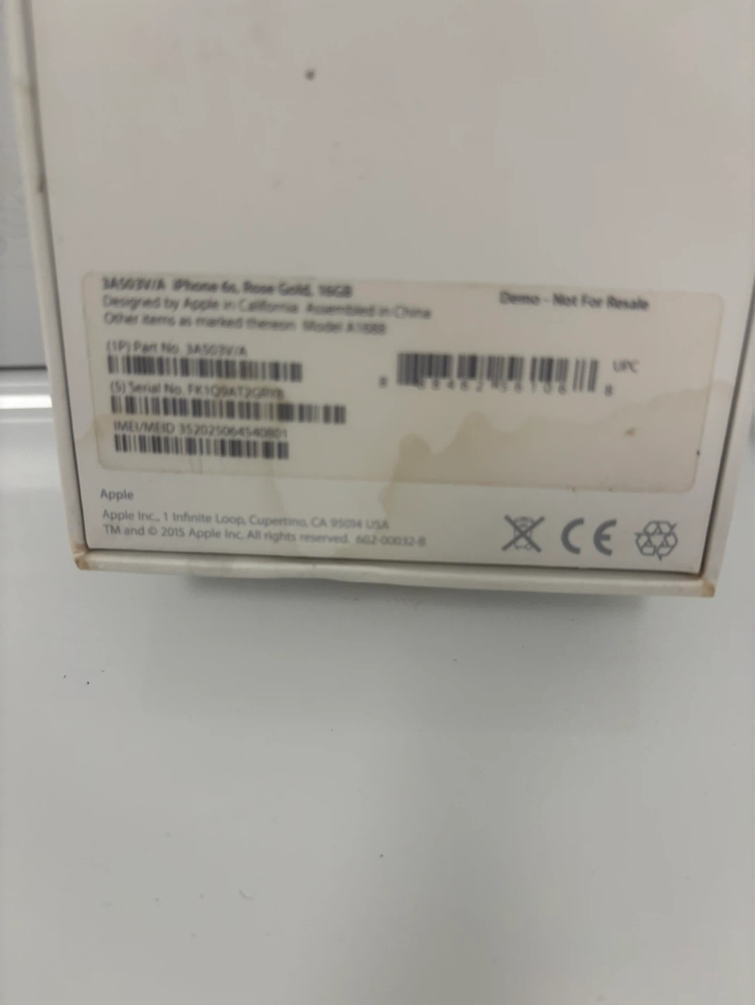 Empty box Apple iPhone 6s Rose Gold 16GB - photo 3