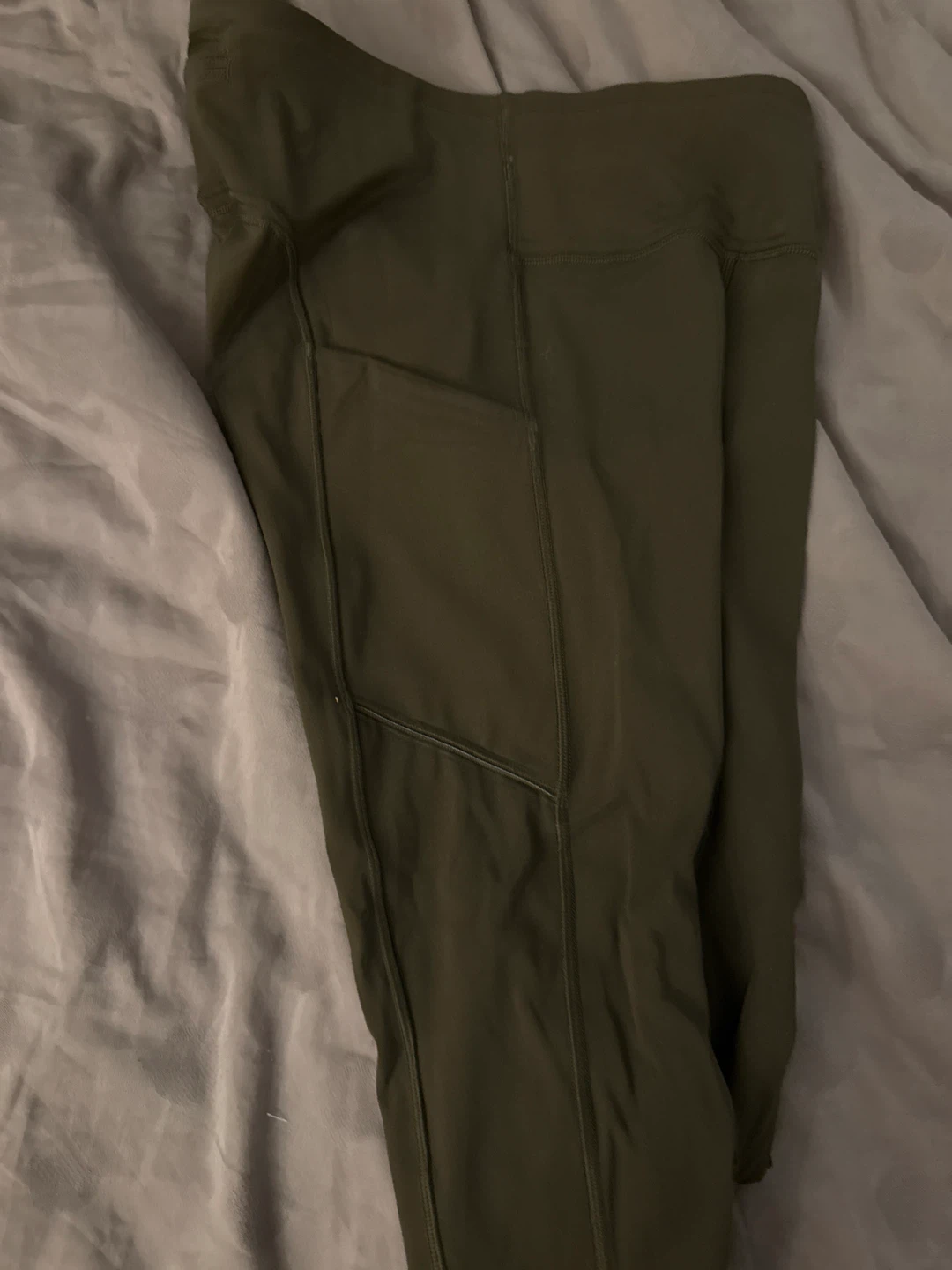 Lululemon Olive Green Leggings with Pockets - photo 2