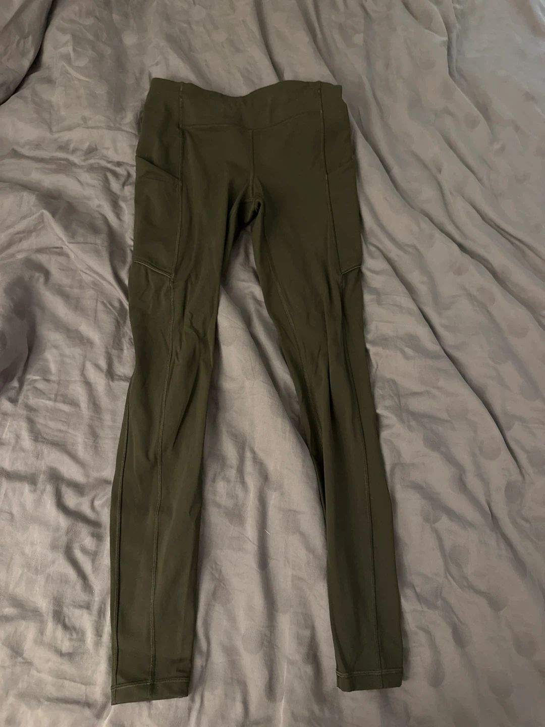 Lululemon Olive Green Leggings with Pockets