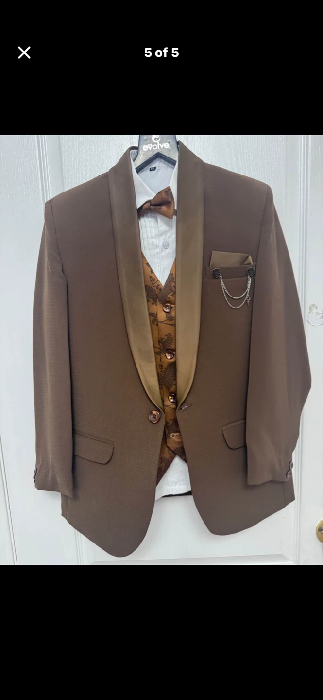 Evolve kids boy  Brown Suit - 4 Piece - photo 4