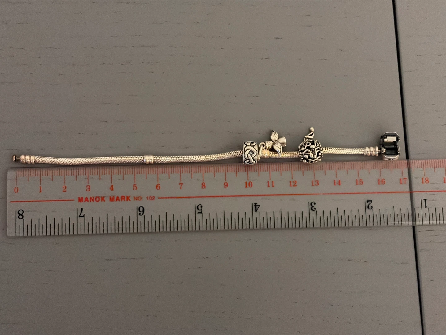 Pandora Sterling Silver Bracelet with 3 Charms - photo 2