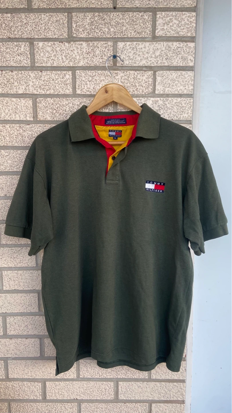 Tommy Hilfiger Men's Green Polo Shirt XL