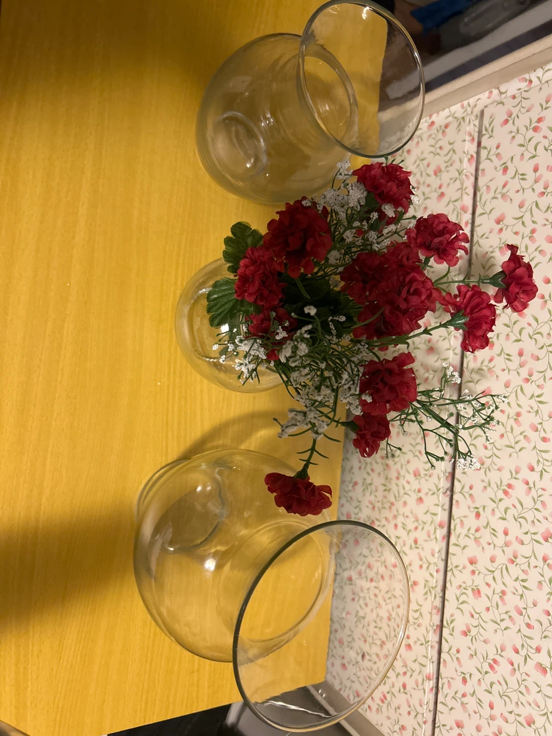 Set of 3 Clear Glass Vases - photo 2