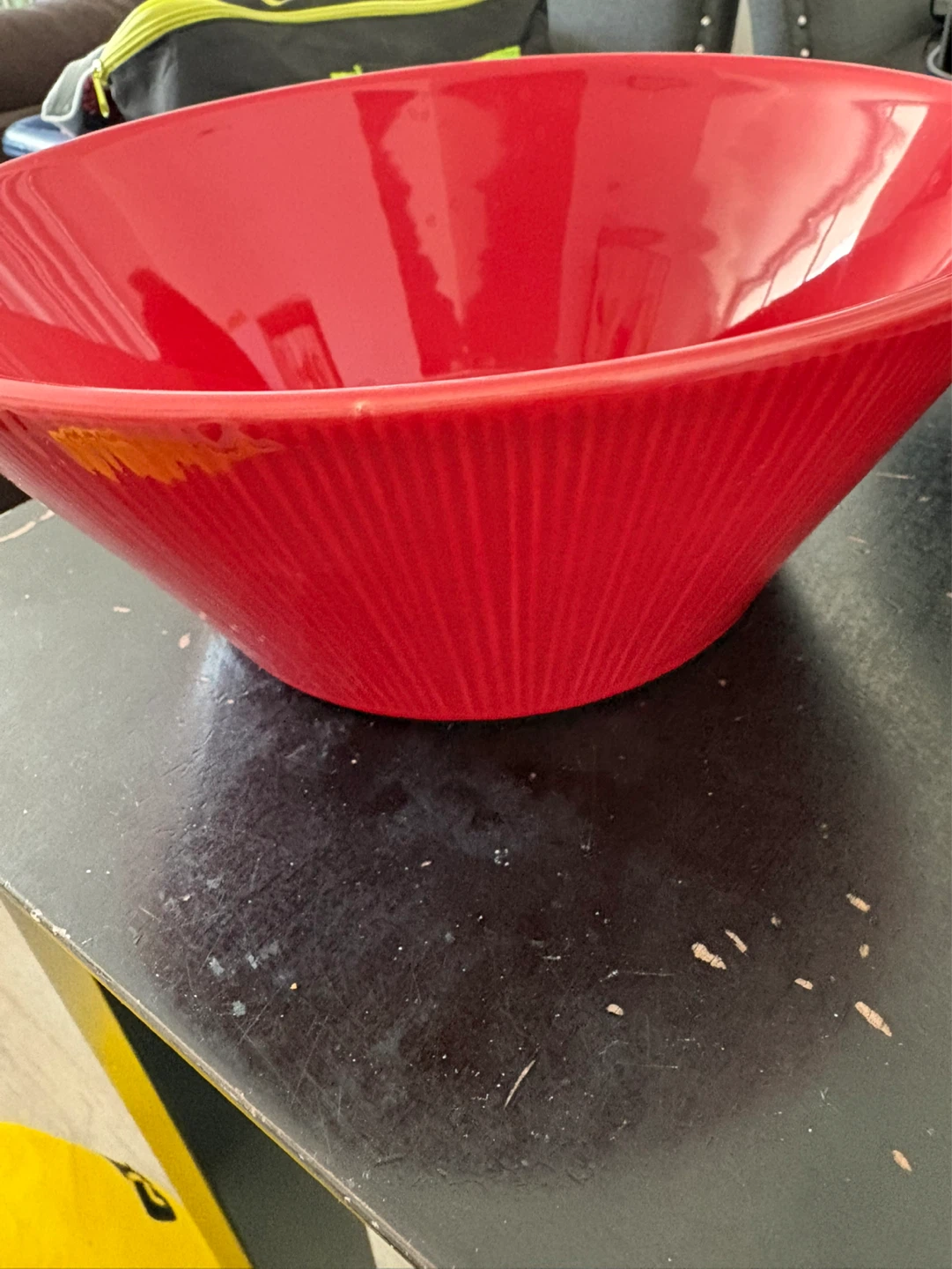 Large Red Serving Bowl