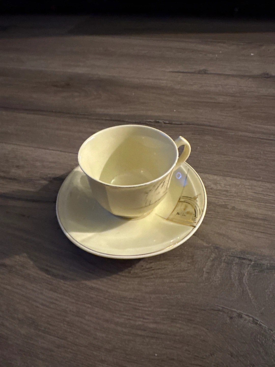 Uranium glazed Vintage Fine China Cup and Saucer - photo 2