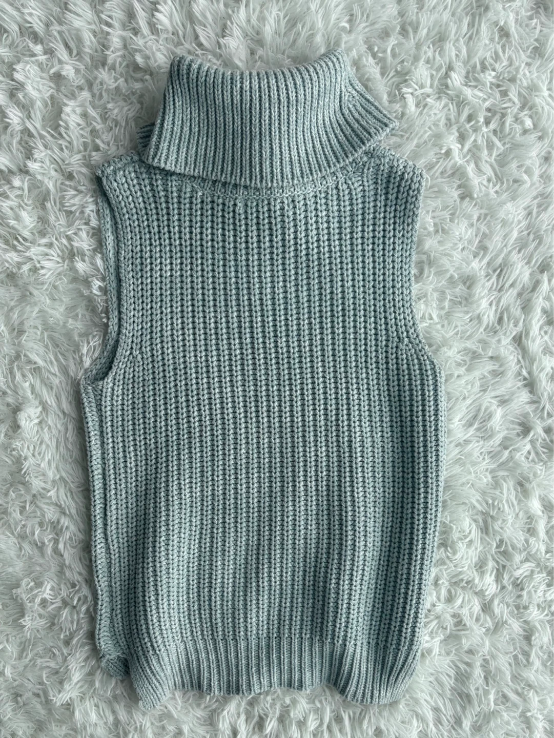 Light blue Sleeveless Turtleneck knit - photo 2