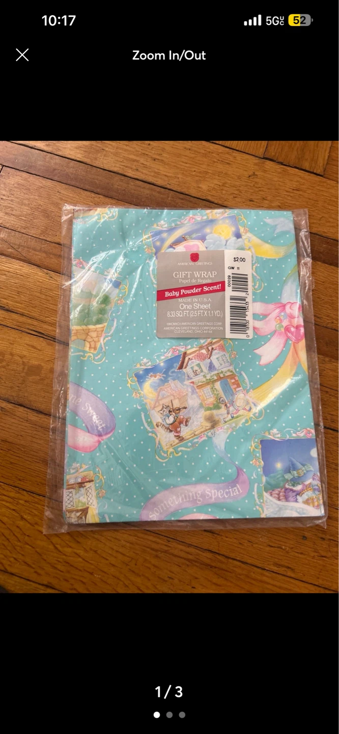 American Greetings Baby Powder Scent Gift Wrap