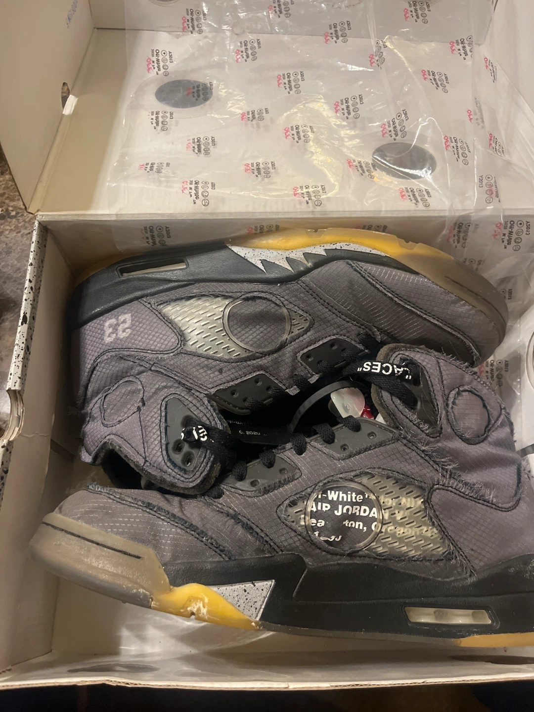OFF-WHITE x Air Jordan 5 "Sail"