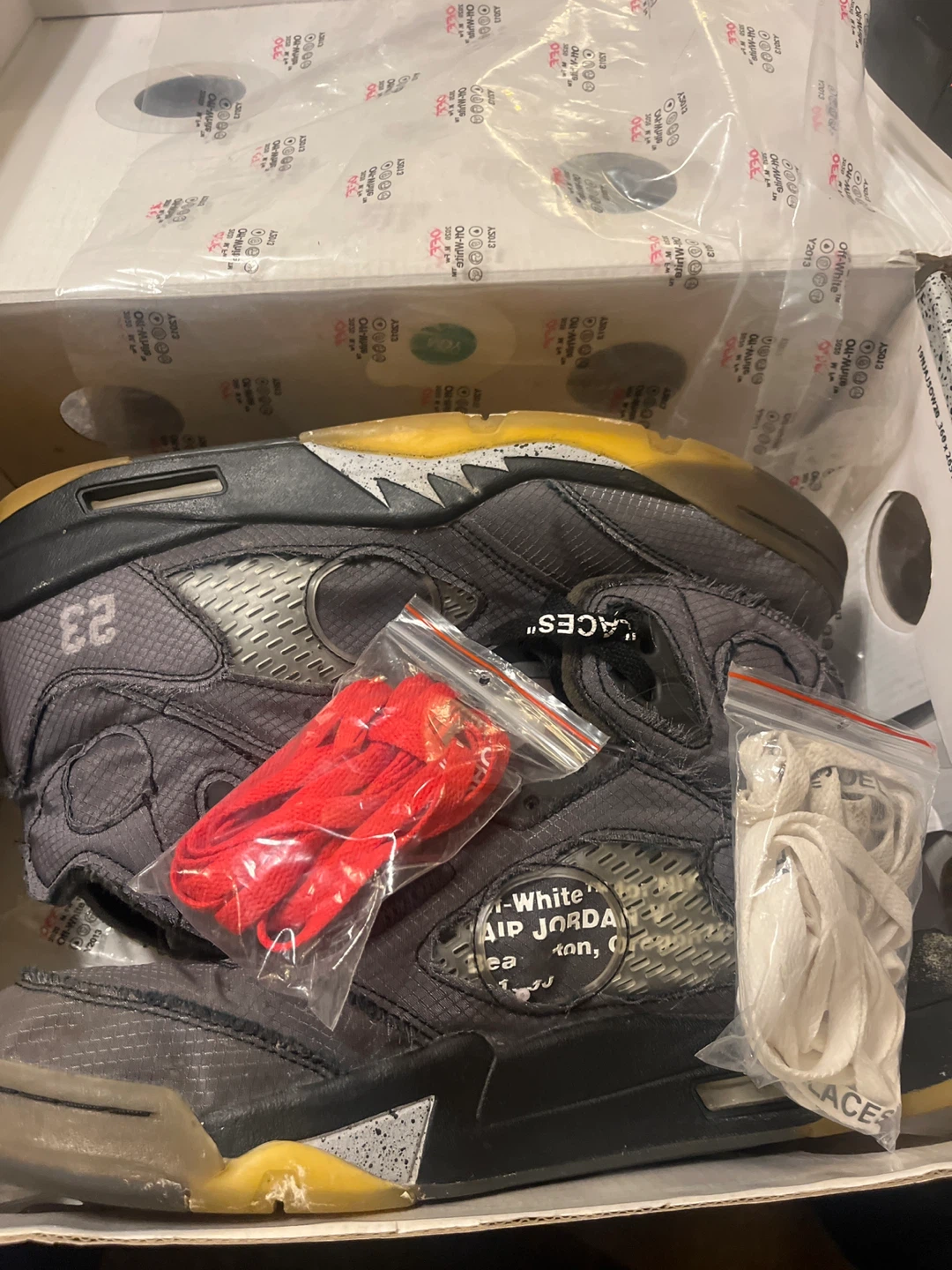 OFF-WHITE x Air Jordan 5 "Sail" - photo 3