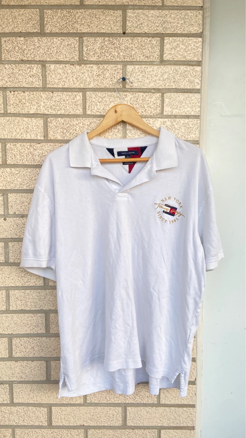 Tommy Hilfiger White Polo Shirt Size XXL
