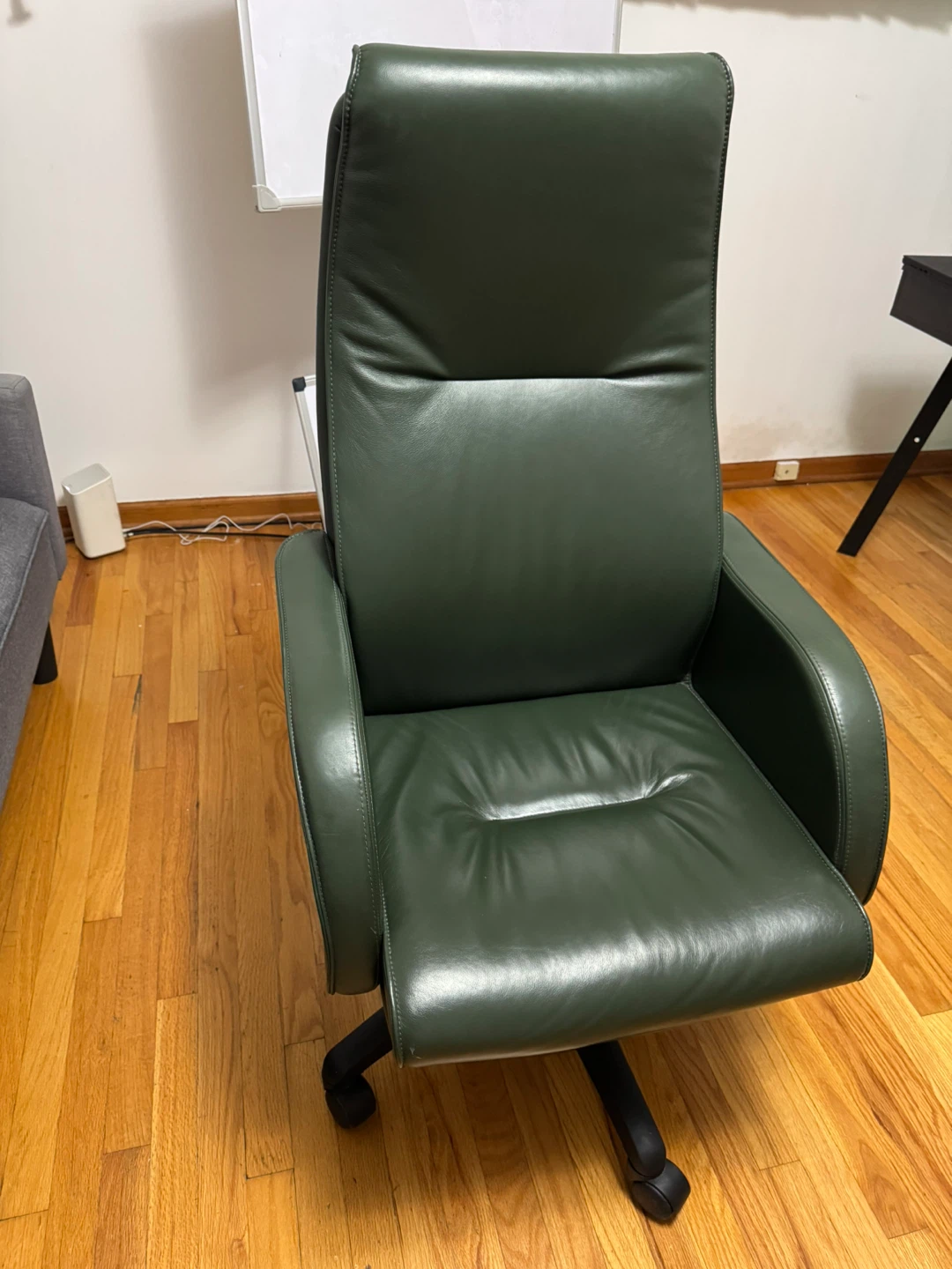 Green Leather Office Chair