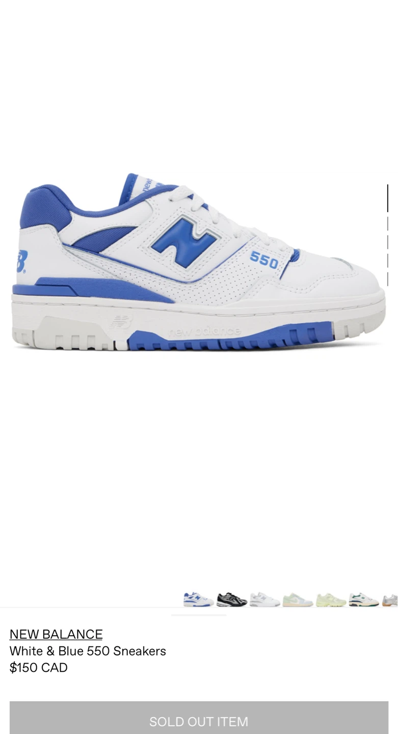 New Balance 550 White & Blue - photo 3