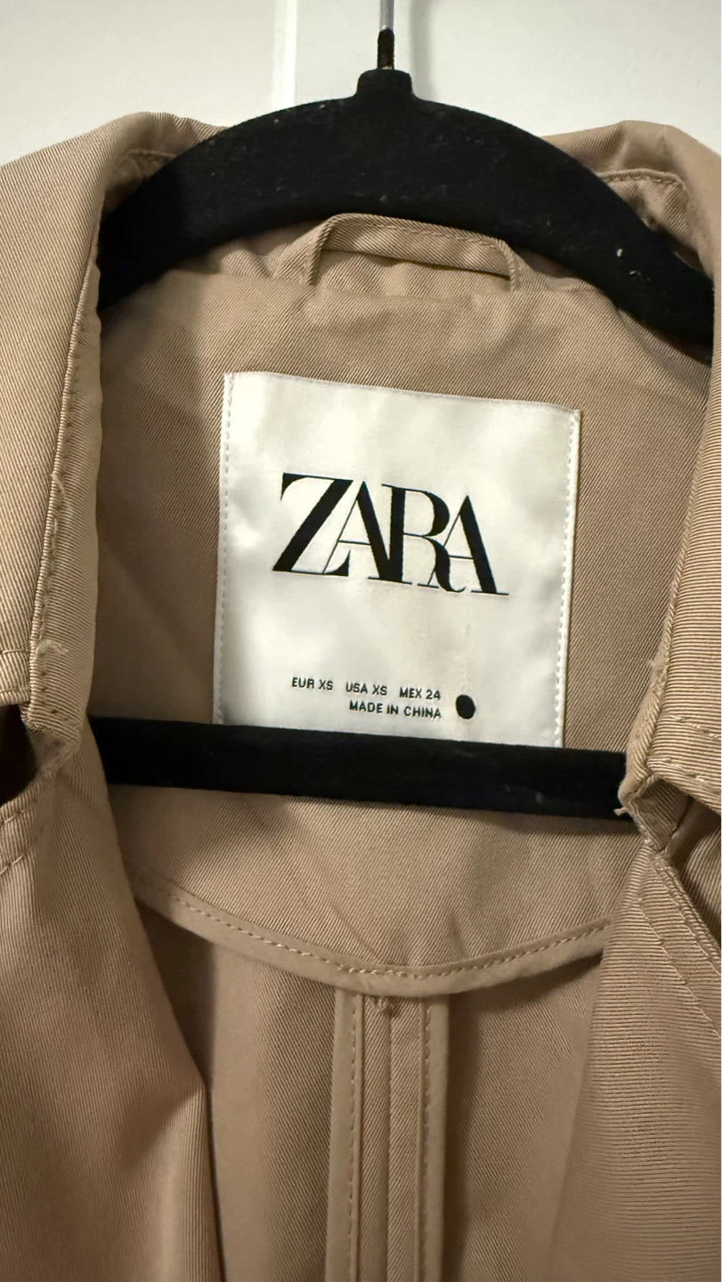 ZARA Classic Beige Trench Coat XS - photo 2