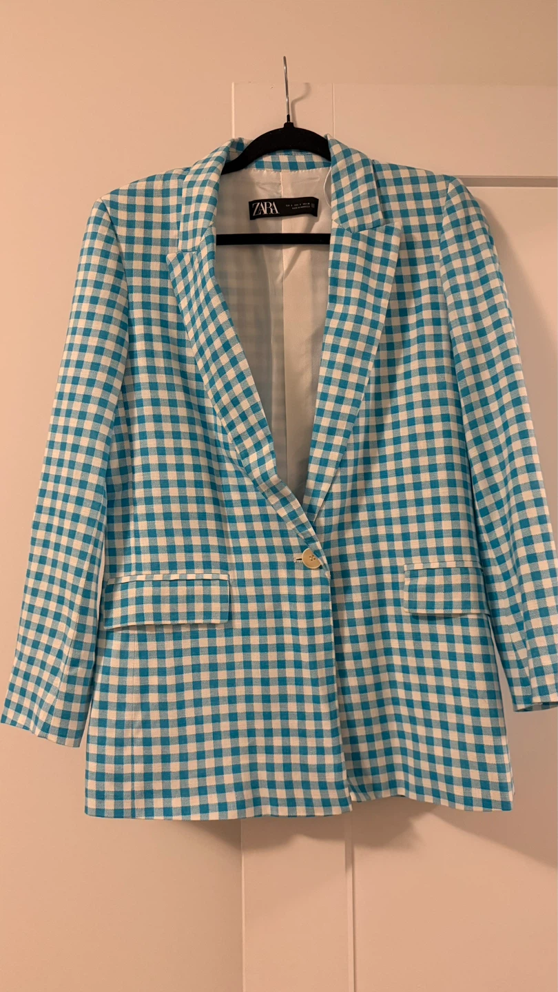 Zara Gingham Blazer - Size S