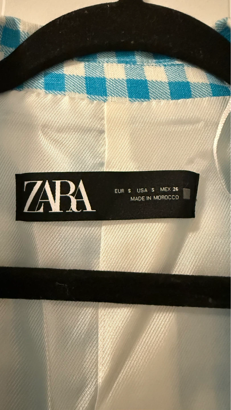 Zara Gingham Blazer - Size S - photo 2
