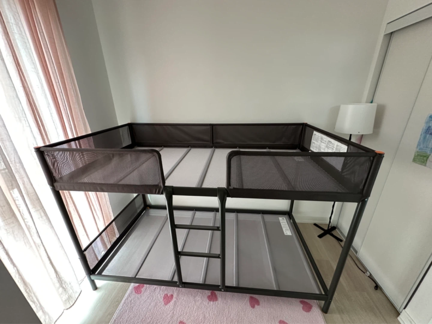 IKEA Tuffing Bunk Bed with Protective Netting and Mattresses - photo 4