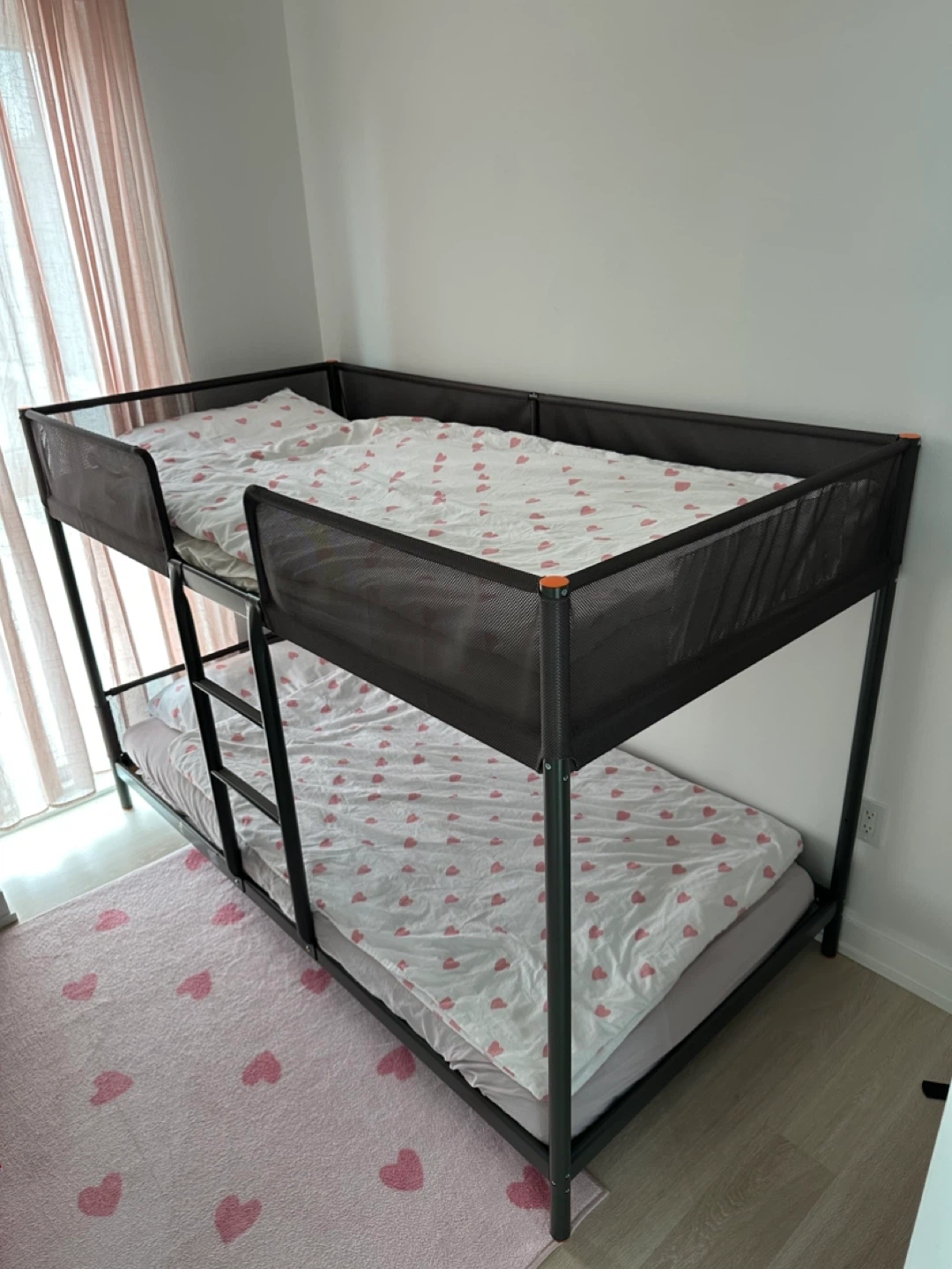 IKEA Tuffing Bunk Bed with Protective Netting and Mattresses
