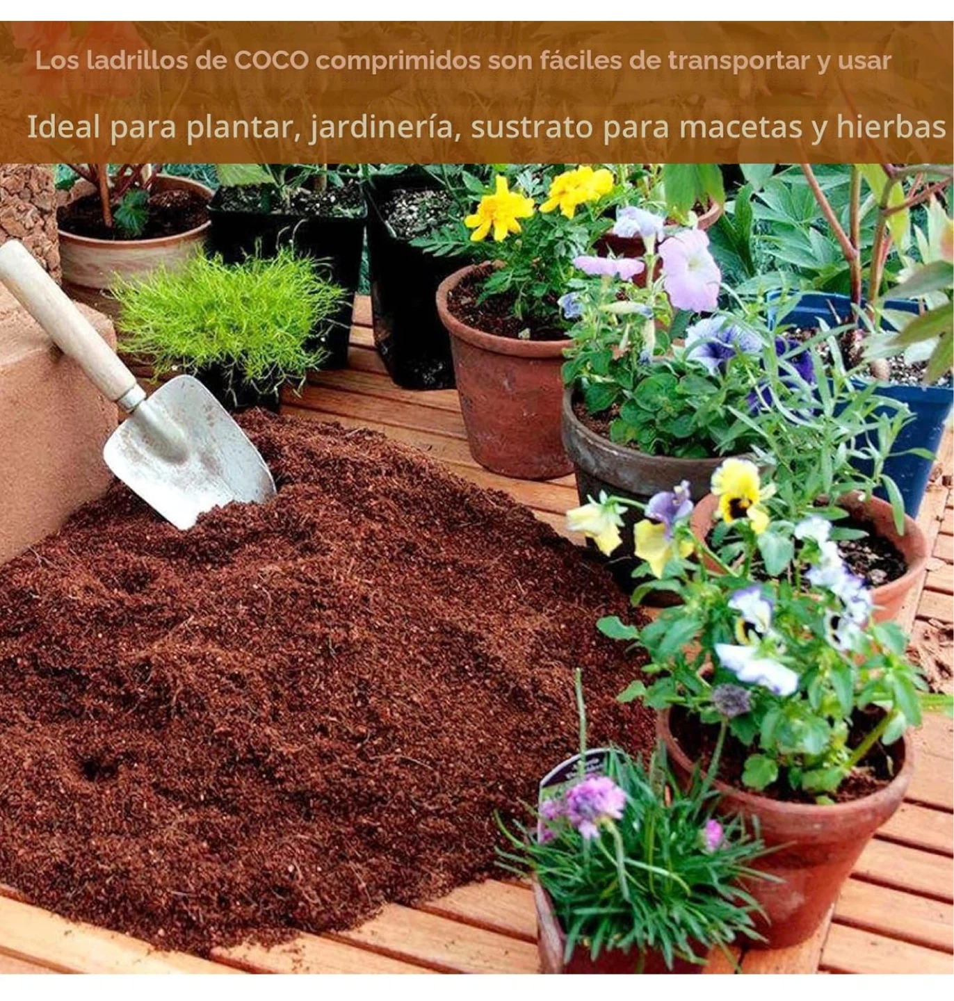 Coconut Coir Peat Brick - 1.4LB Organic Natural Growing Medium - photo 3