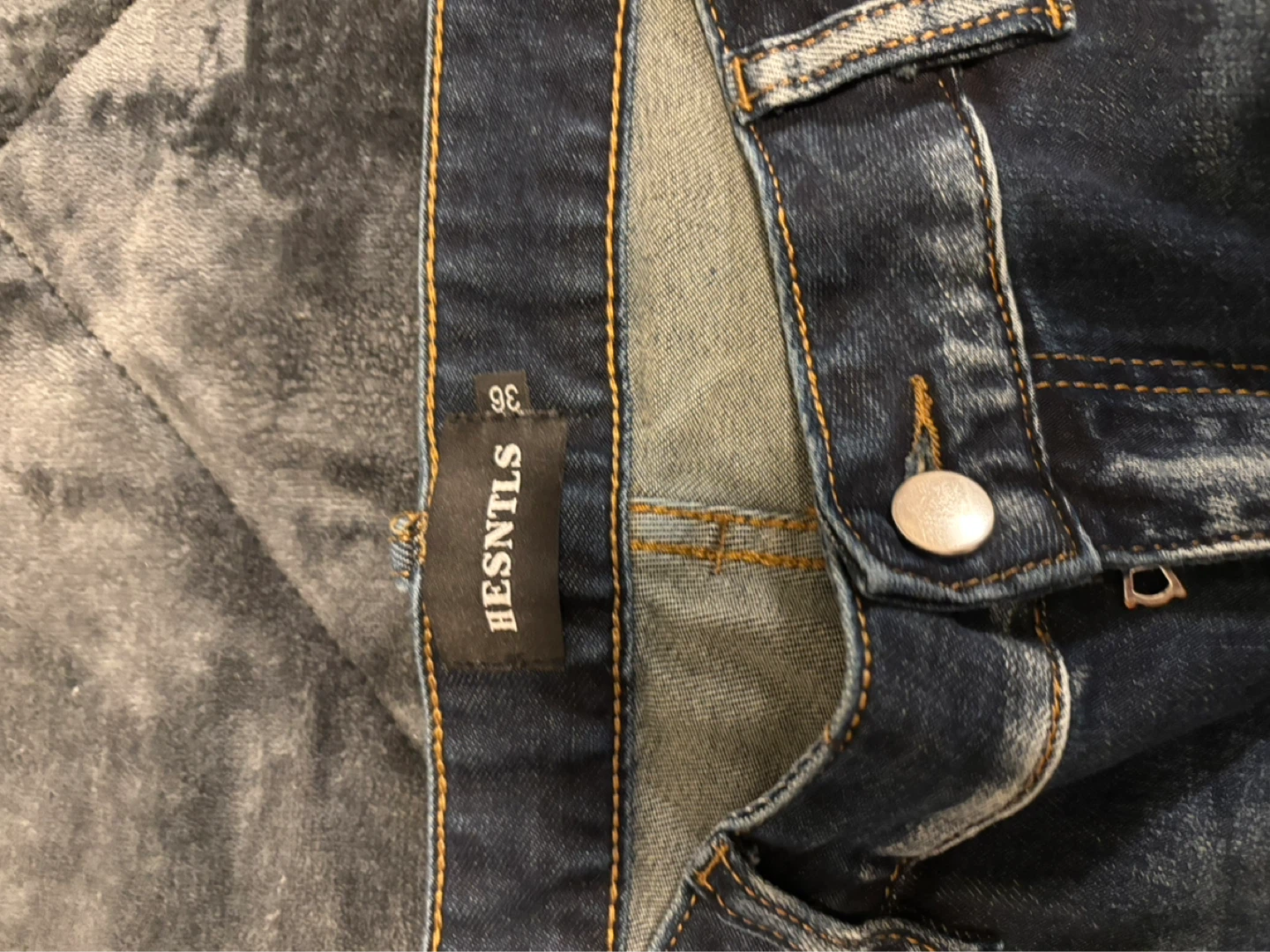 HESNTLS Distressed Blue Jeans - Size 36 - photo 3