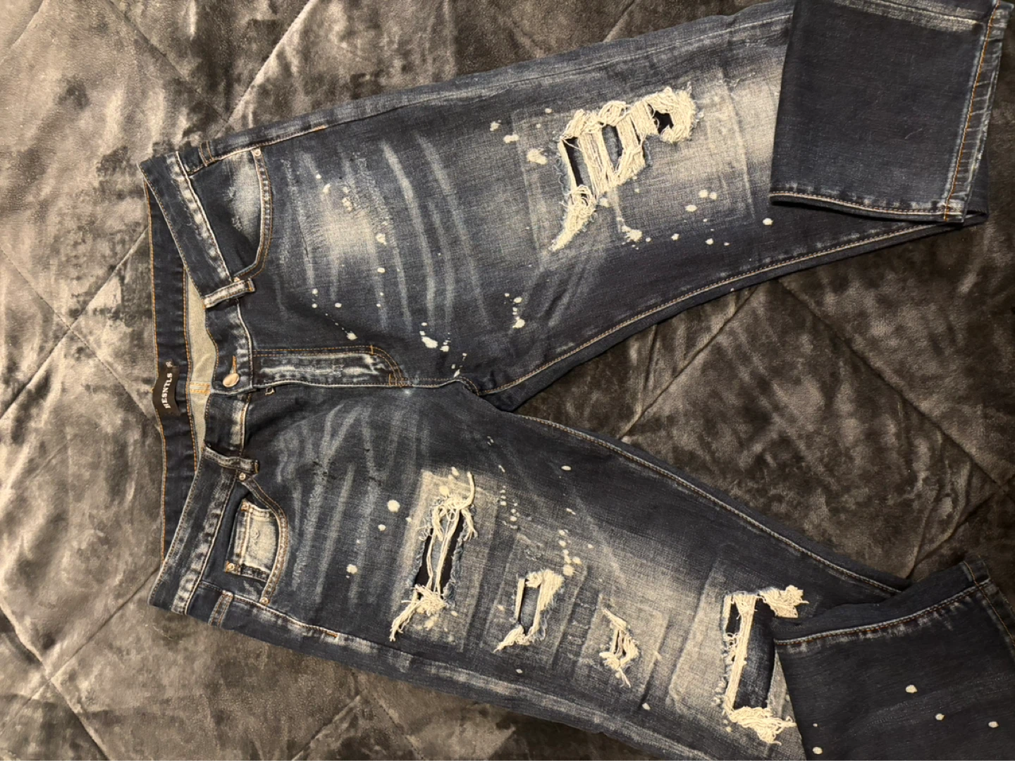 HESNTLS Distressed Blue Jeans - Size 36 - photo 2