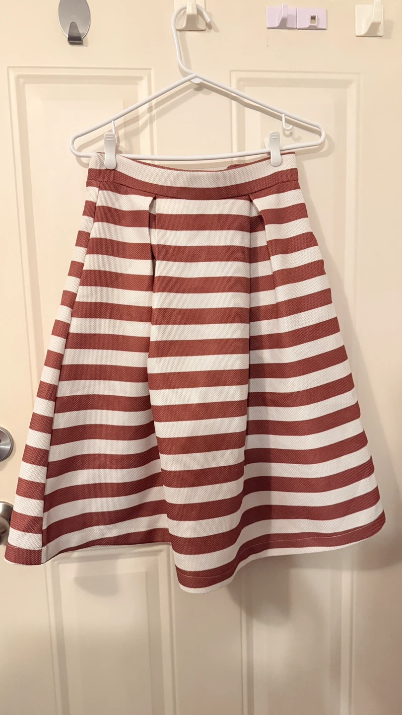 Striped A-Line Skirt  Size S/M 5-6