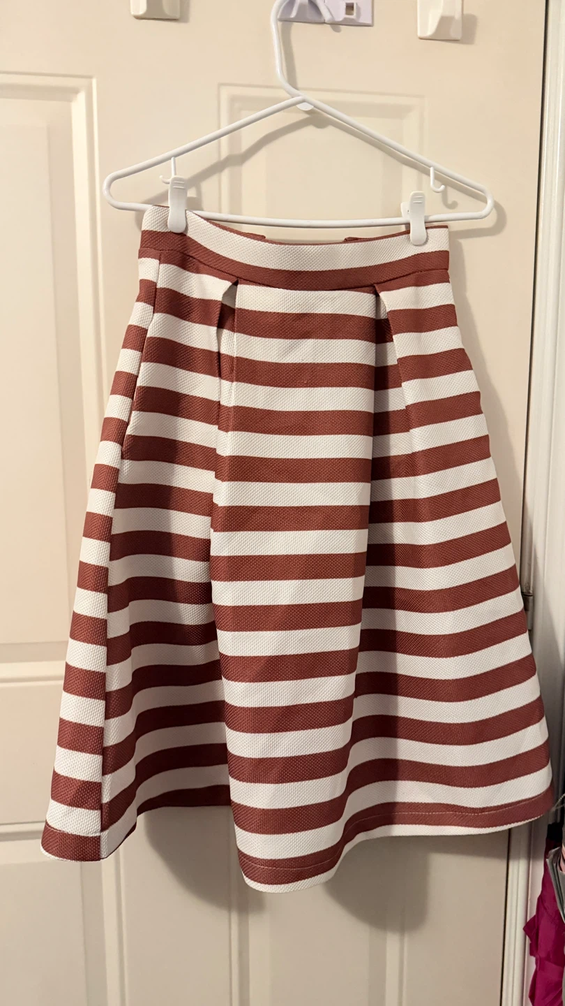 Striped A-Line Skirt  Size S/M 5-6 - photo 2