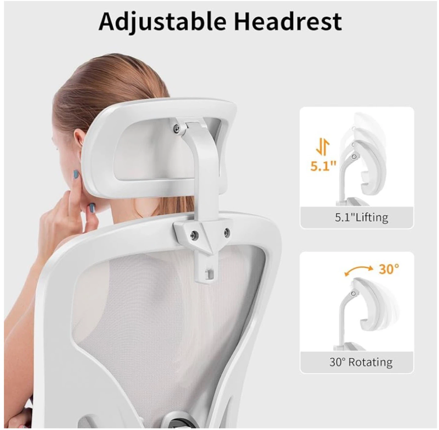 White Ergonomic Mesh Office Chair - photo 4