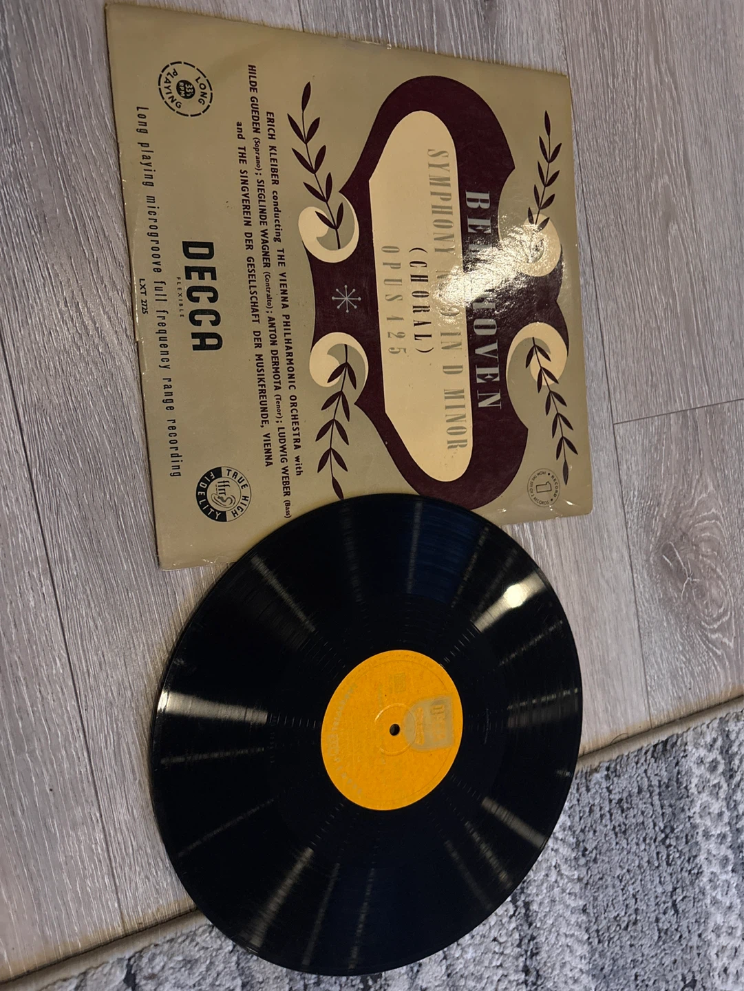 Beethoven Symphony No. 9 (Choral) - Decca LP Vinyl Record - photo 3