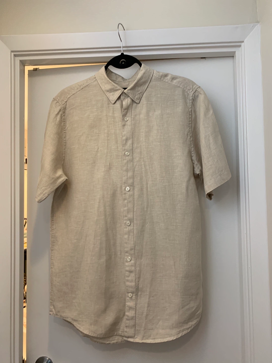LE 31 PAR SIMONS Linen Blend Short Sleeve Shirt - Medium - photo 2