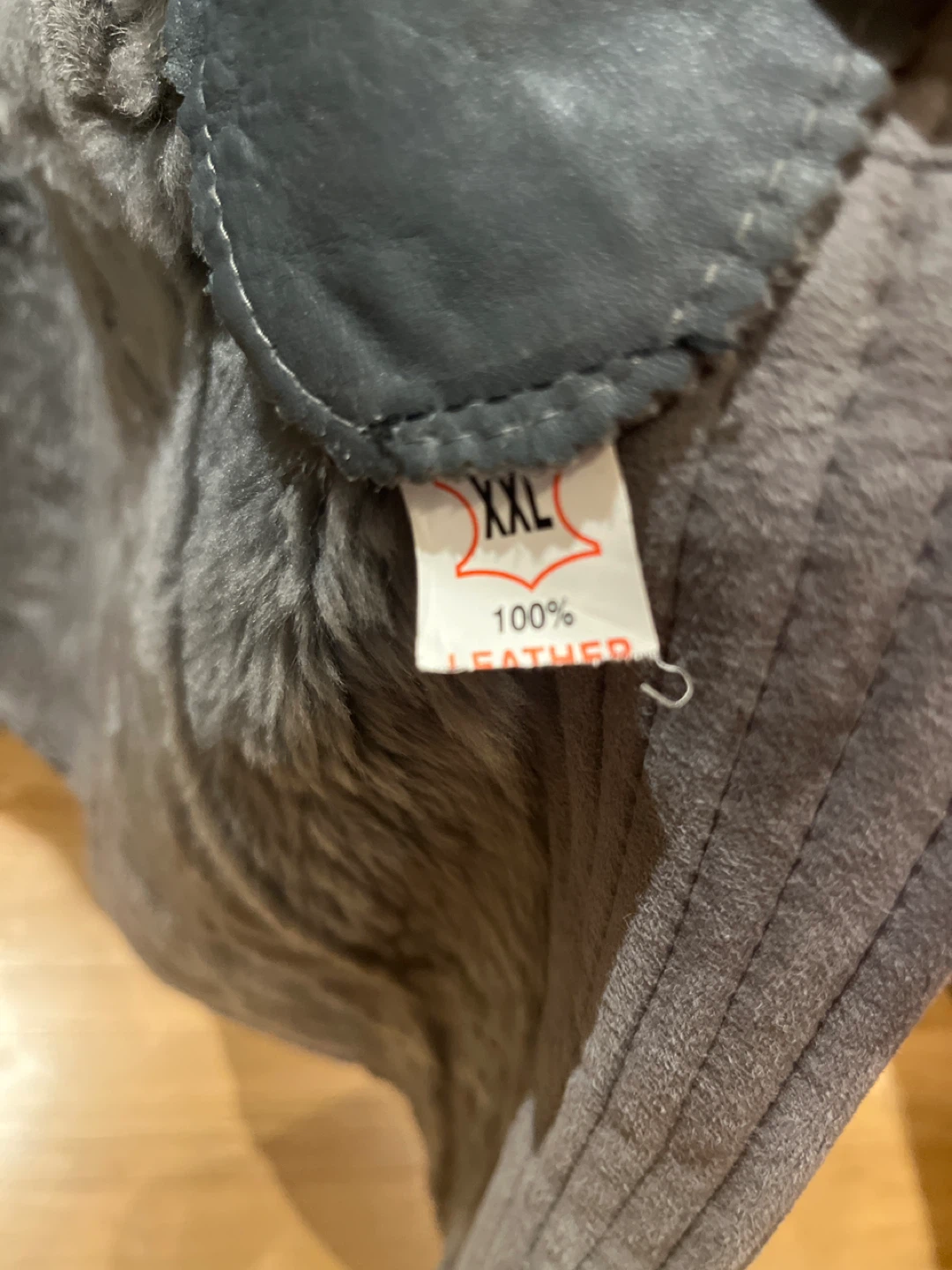 Gray 100% Leather Coat - photo 3