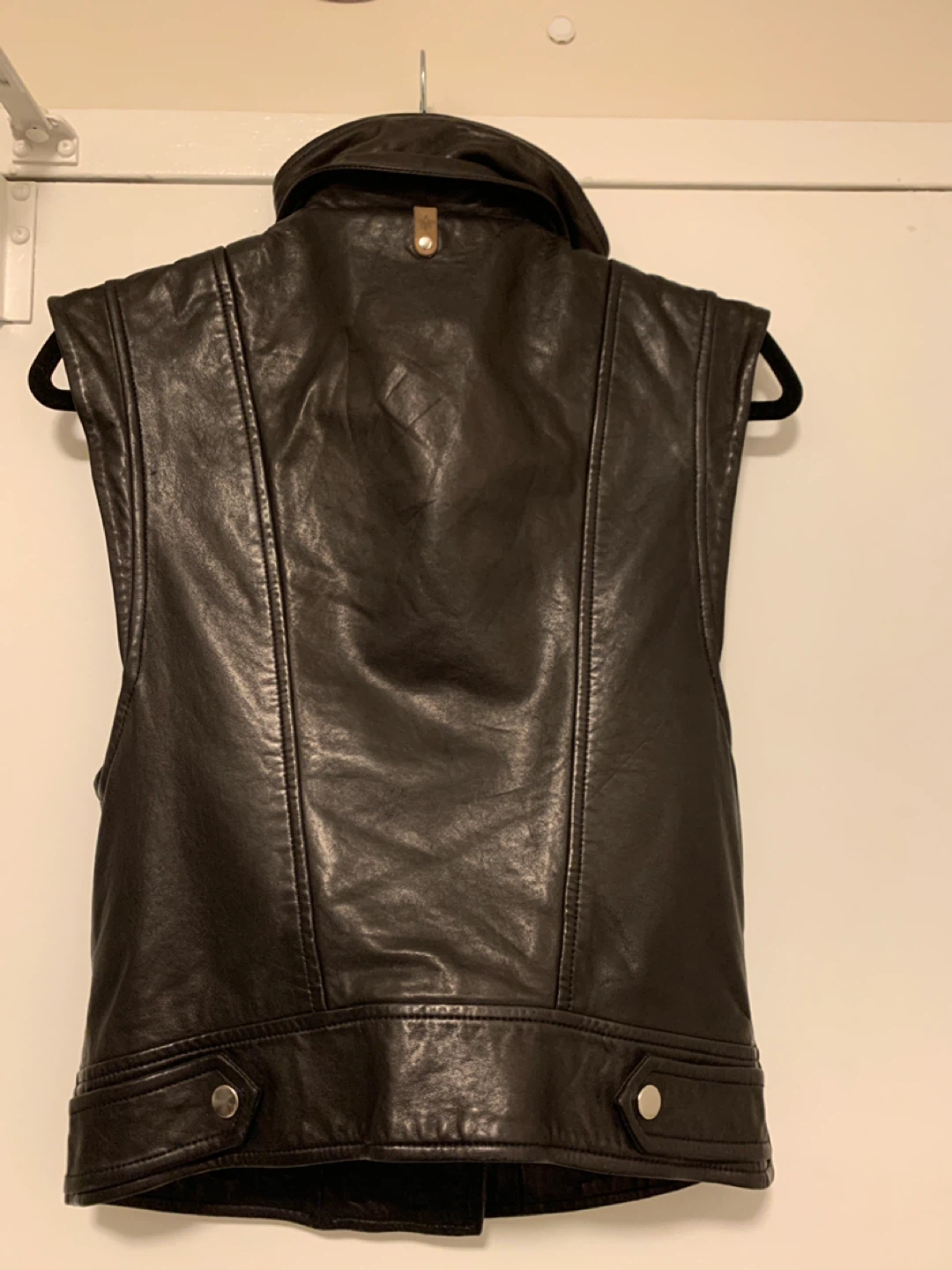 Mackage Black Leather Moto Vest - photo 3