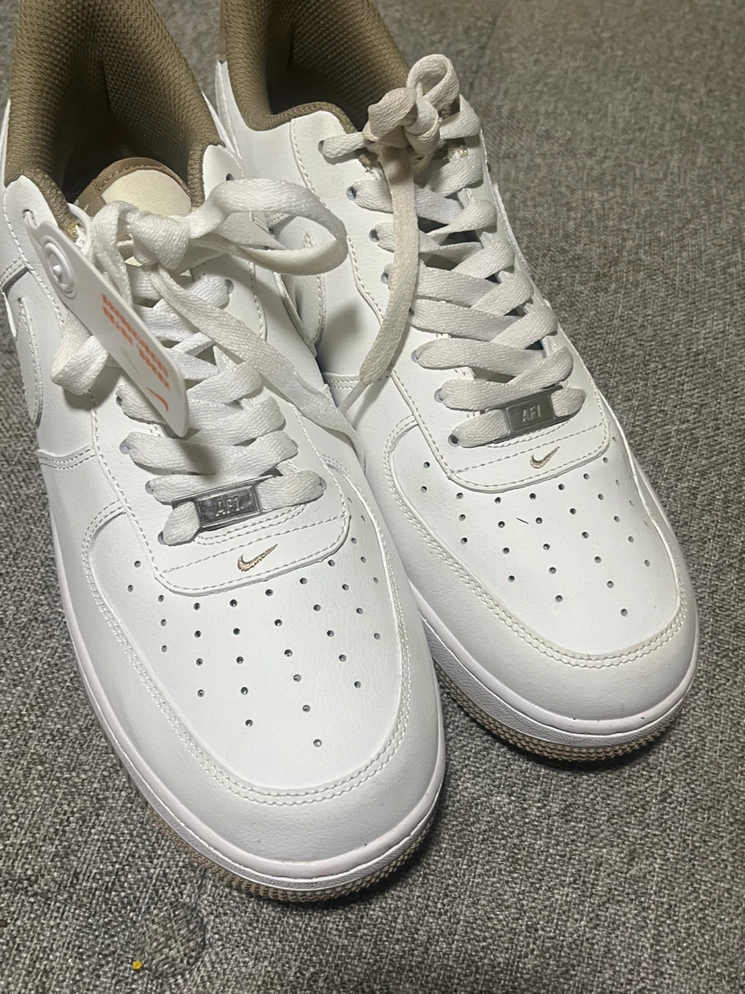Nike Air Force 1 Low White Brown Men's Shoes Size 10.5 - photo 2